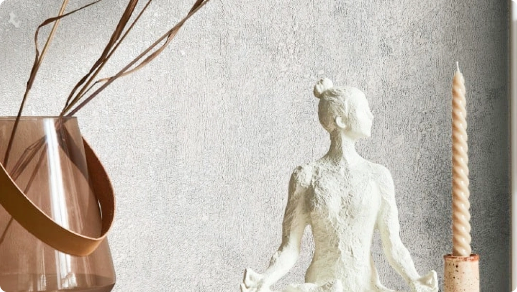 Abstract silver with brush texture wallpaper by marburg